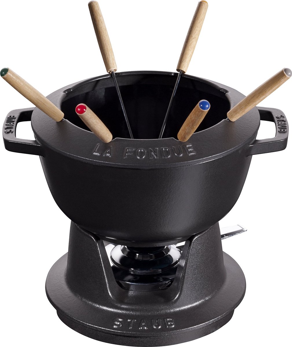 Solidchoice - Fondue-set met 6 Vorken van Gietijzer
