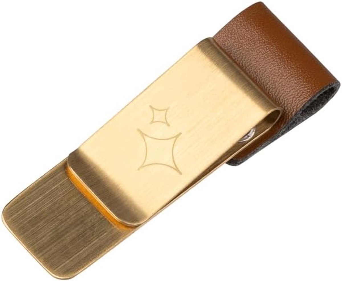 SnelShoppen - Kokonote Pen Holder Clip - Hot Cocoa | Pen Houder Voor Notitieboek, Planner, Dagboek | Faux Leder Pen Clip - 7 x 2.5 cm | Luxe Pennenhou