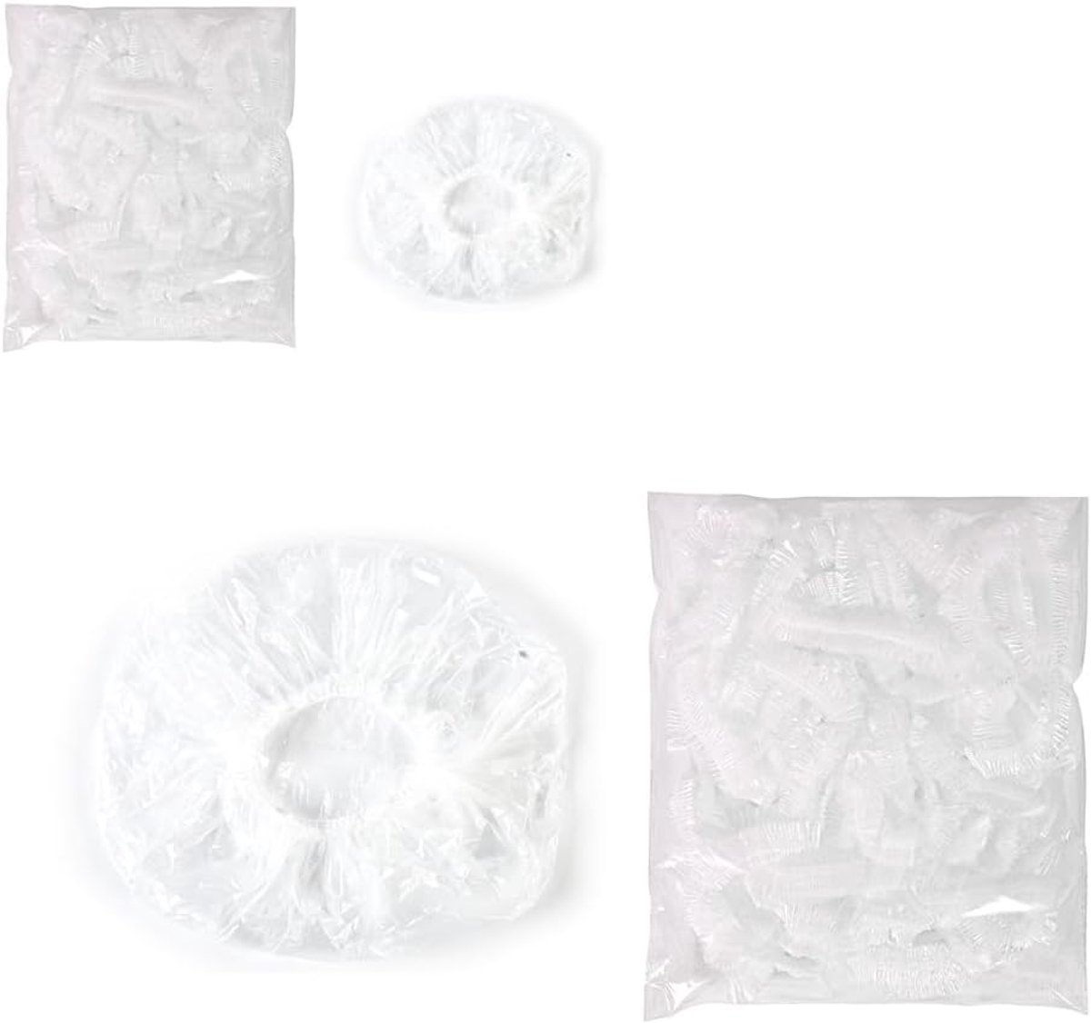SnelShoppen - 200-delige Waterdichte Set met 100 Oorafdekkingen en 100 Hoofdkapjes - Transparante Oorbescherming voor Douche, Baden, Haarverf, Spa en