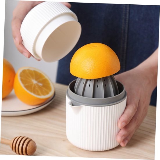 Handmatige Sapmaker - Fruitpers - Vers Sap Maken - Compact Ontwerp - 10.5 x 10.5 x 13.5 cm - Wit — afbeelding 4