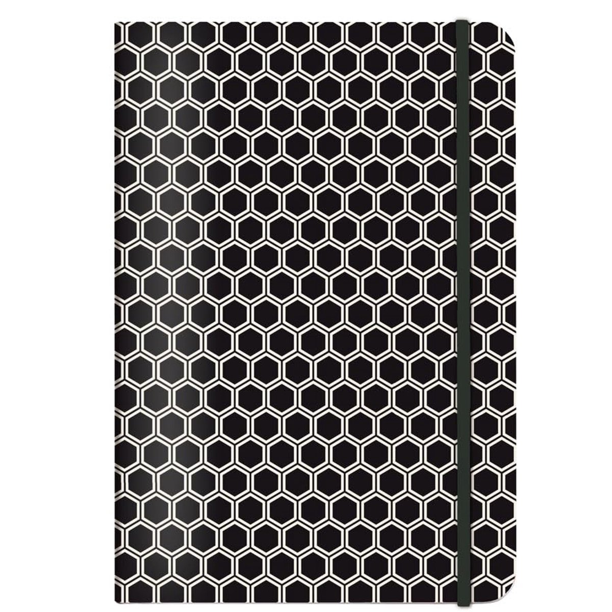 SnelShoppen - Notizbuch A5 Hexagon - Creatief Notitieboek, Notities, Schrijven, Dagboek, 80 Vellen, Hexagon Motief, Perfect voor School, Werk, Thuis,