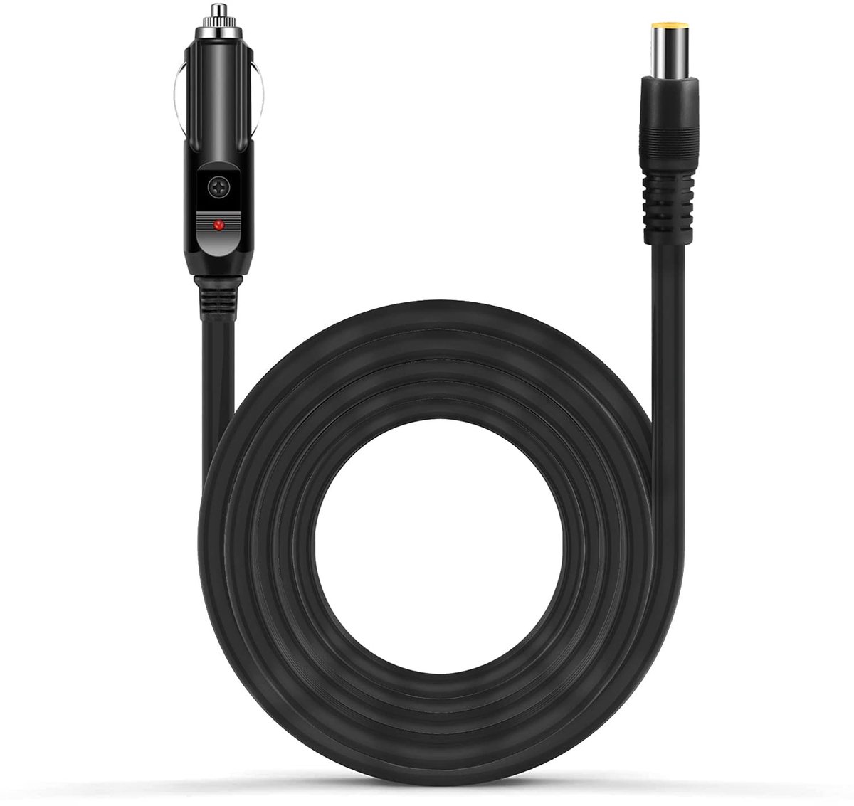 SnelShoppen - Car Cigarette Lighter naar DC 8mm 12V Oplader voor Power Stations – 1.5m Auto Oplaadkabel voor Camping, Buiten, Elektronische Apparaten