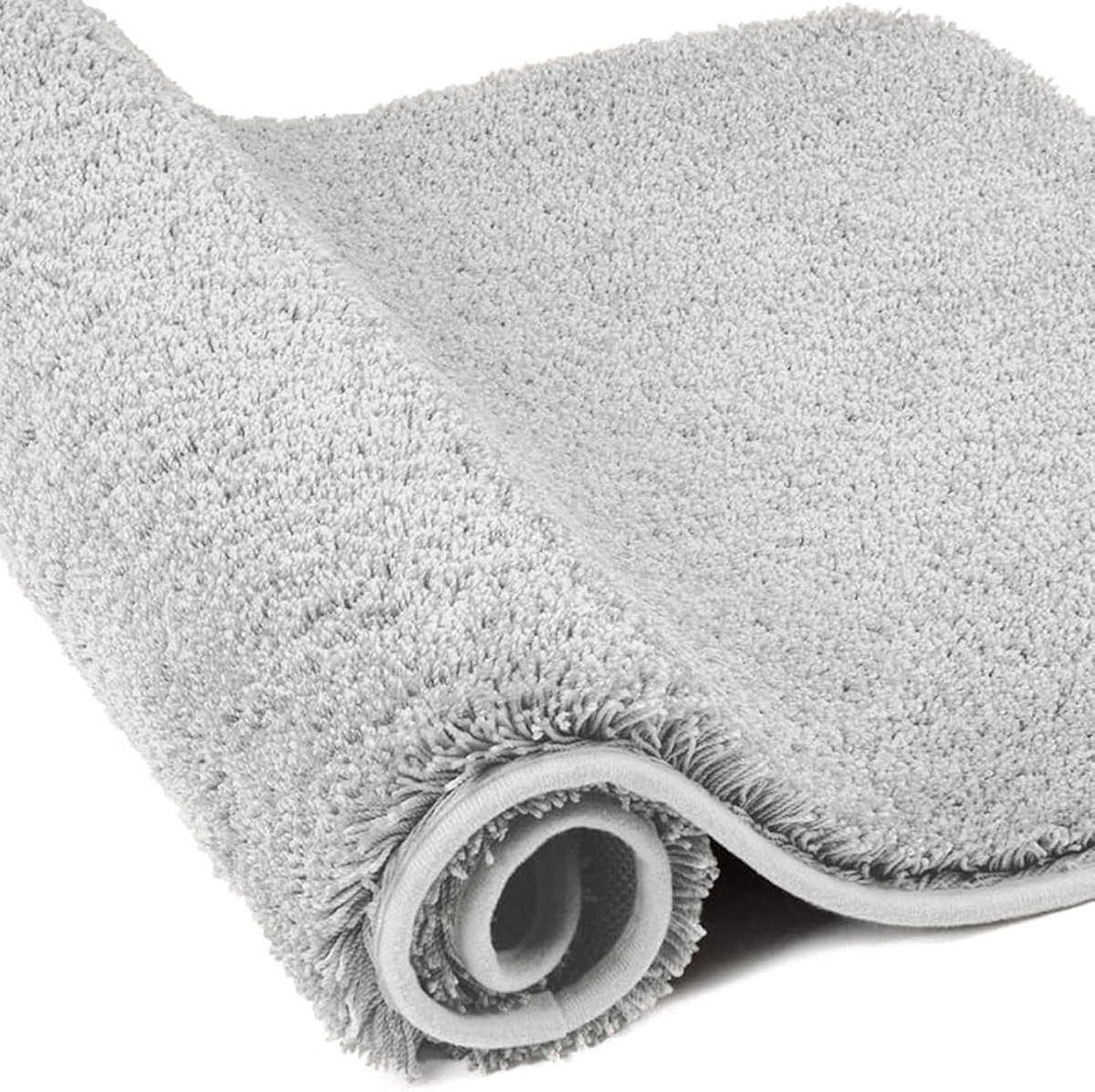 SnelShoppen - Microfiber Badmat Deurmat 60x90cm Lichtgrijs - Super Dikke 2cm Absorberende Badkamer Tapijt - Luxe Comfort voor Badkamer en Toilet