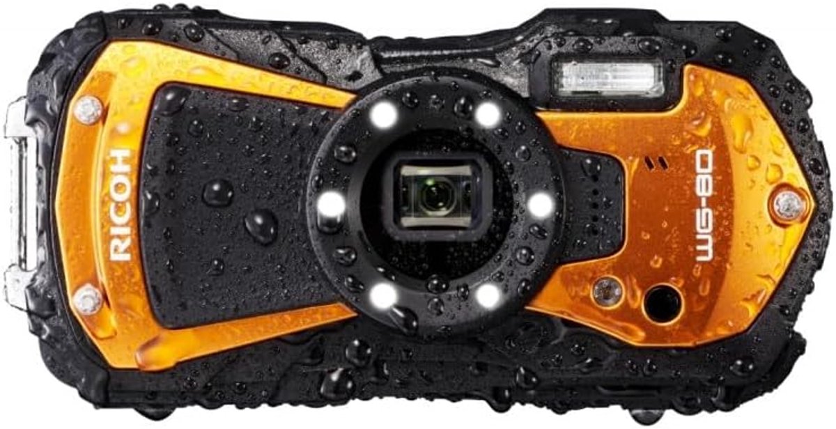 SnelShoppen - Waterproof Digitale Camera - Shockproof, Freezeproof, Crushproof - 14m Onderwater, 5x Optical Zoom, Oranje - Perfect voor Avontuurlijke