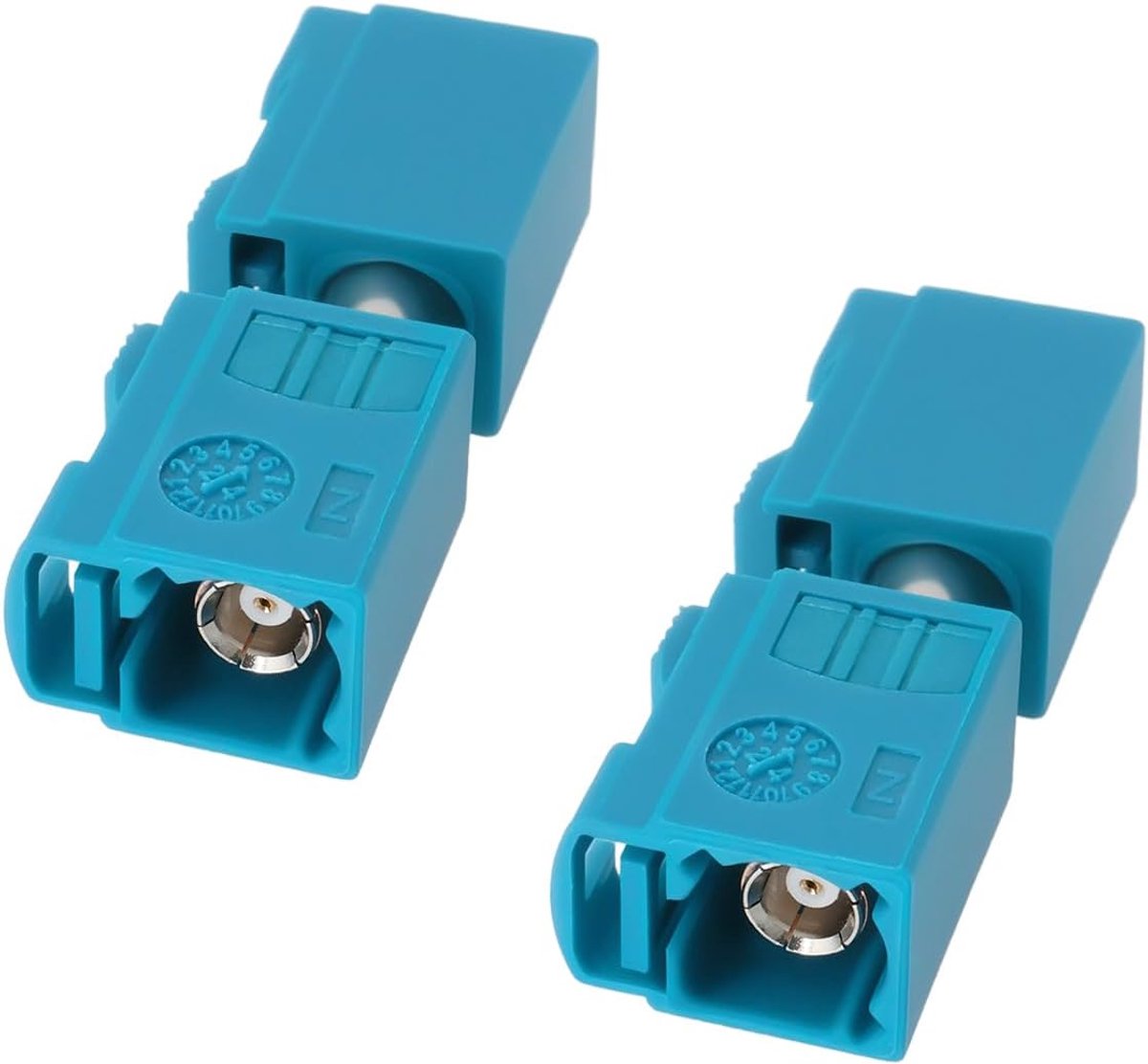 SnelShoppen - 2x FAKRA Z Adapter Female to Female Connector voor Automotive Telematics GPS Radio Systemen - Blauw - Betrouwbare Verbinding