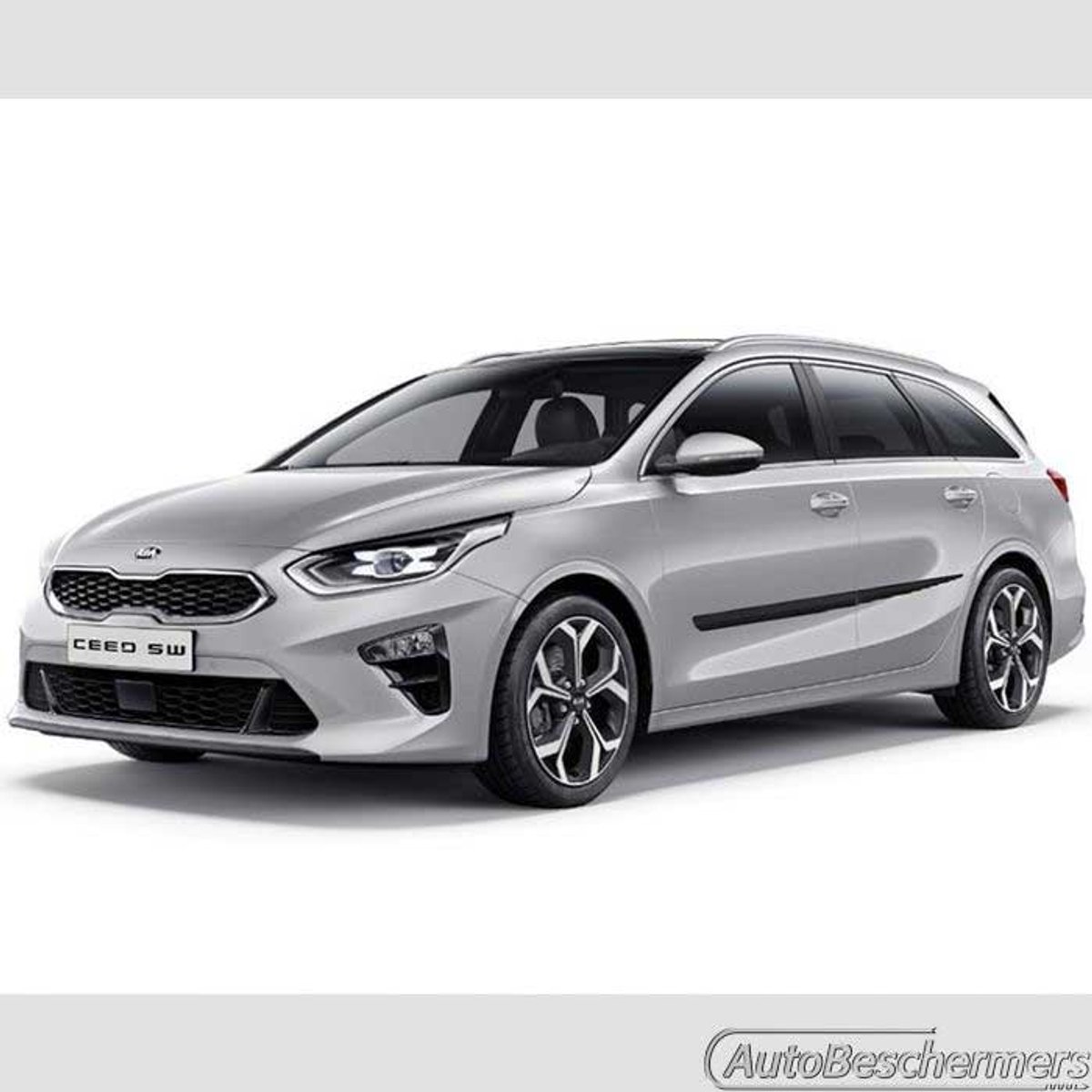 Stootlijsten set zwart voor Kia Ceed SW Stationwagon 09.2018-. De stootstrips zijn zelfklevend. Set a 4 stuks (#0024)