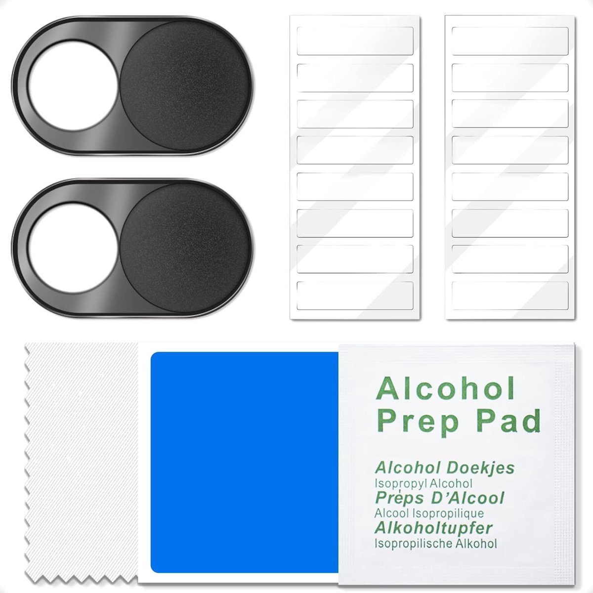 SnelShoppen - Webcam Cover Privacy Filter Set - Zelfklevende Webcam Tabs - Ultra-Dunne Magnetische Camera Cover voor MacBook, Laptop, Smartphone, Tabl