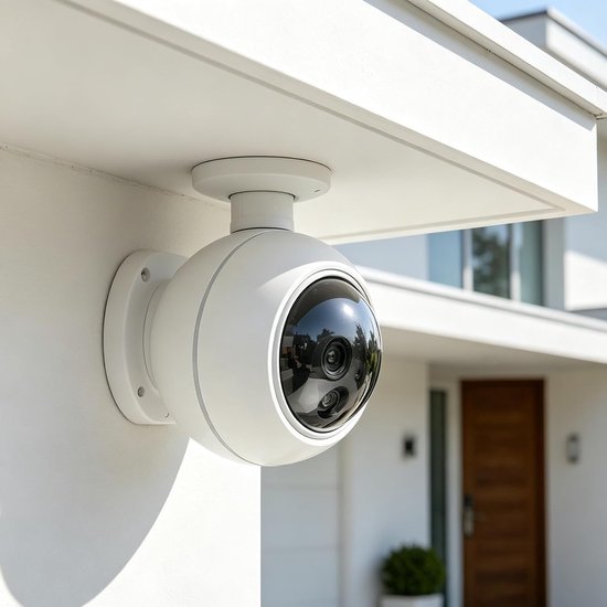 SnelShoppen - Dummy Fake Beveiligingscamera met Alarm Flitsende Rode LED Licht, Voor Binnen en Buiten, Nep Camera tegen Diefstal, Realistische Uiterli van Snelshoppen — afbeelding 4