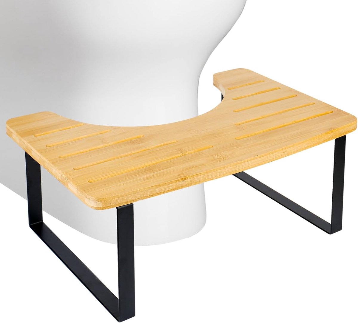 SnelShoppen - Ergonomische Toilet Footstool voor Obstipatie, Houten Voetsteun voor Volwass