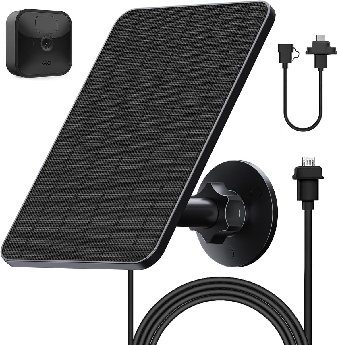SnelShoppen - Solar Panel voor Blink Camera Outdoor, 4W Zonnepaneel Compatibel met Blink XT, XT2 & Outdoor 3rd Gen, IP65 Waterdicht, Ideaal voor Altij