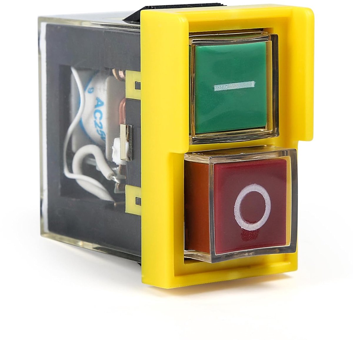 SnelShoppen - KJD6 Veiligheidsschakelaar 230V Machine Schakelaar Aan/Uit Magnetische Schakelaar AC 250V 6A Drukknop Magnetische Starter IP55