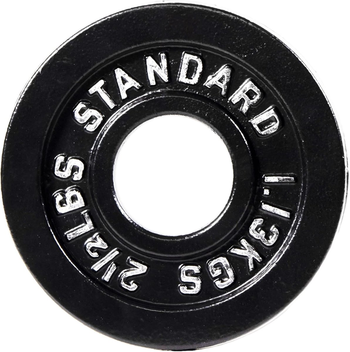 SnelShoppen - Cast Iron Weight Plate 1.1 kg voor Krachttraining, 2 Inch Olympic, Duurzaam en Roestvrij, Geschikt voor Dumbbells en Barbells