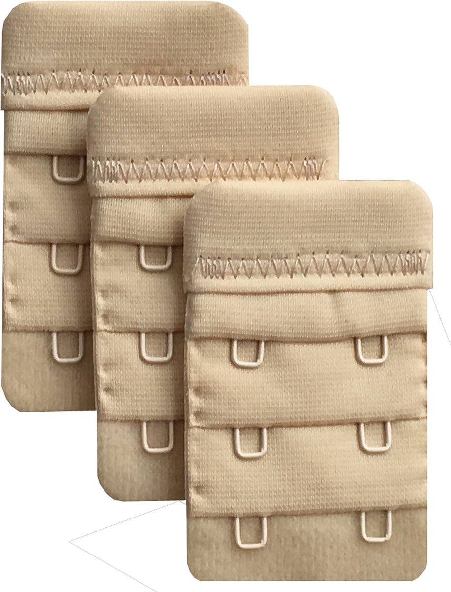 Driedelige Bh Verlengingen voor Vrouwen met 2 Haakjes, Ideaal voor Comfort en Pasvorm, 6cm x 3.8cm