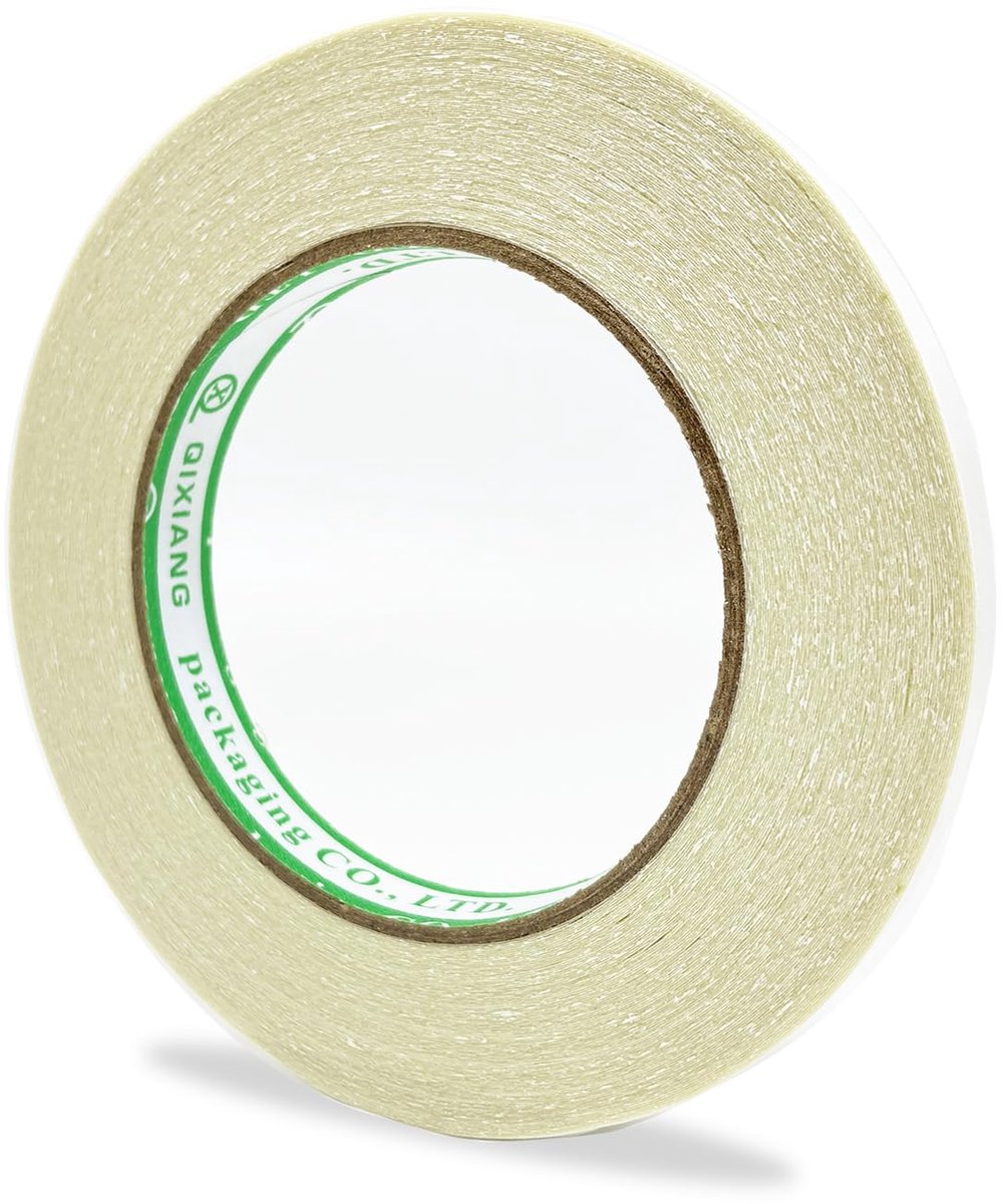 SnelShoppen - Dubbelzijdig Stoffentape 1/2 inch x 30 m - Transparante Zelfklevende Hem Tape voor Gordijnen, Broeken en Jurken - Geen Naaiwerk Nodig