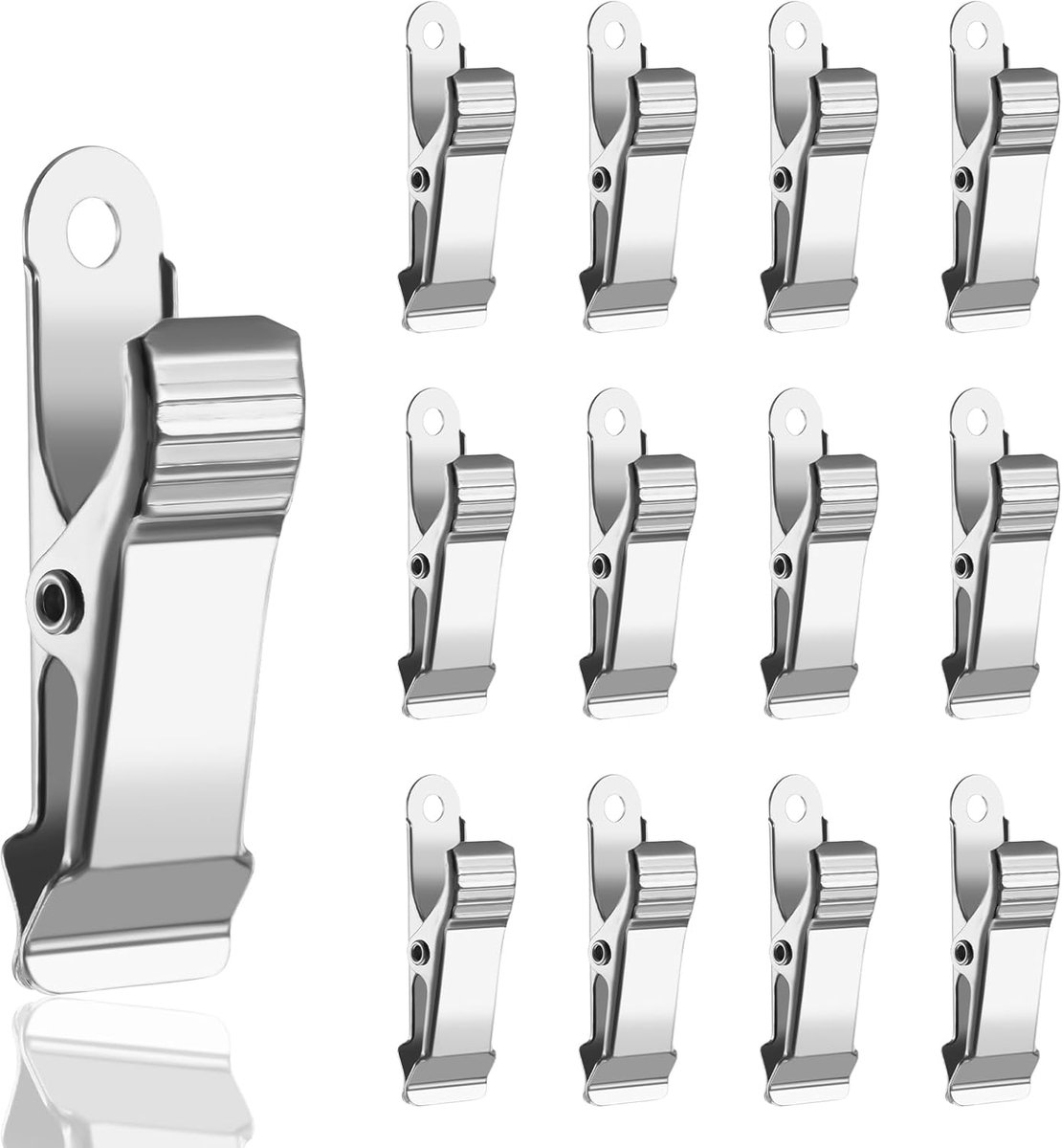 SnelShoppen - 12 Stuks Mini Klemmen - Metalen Springclips - Krokodilclips voor Keuken, Thuis, Kantoor en School - 3 x 1.2 cm - Stevig en Duurzaam - Pe