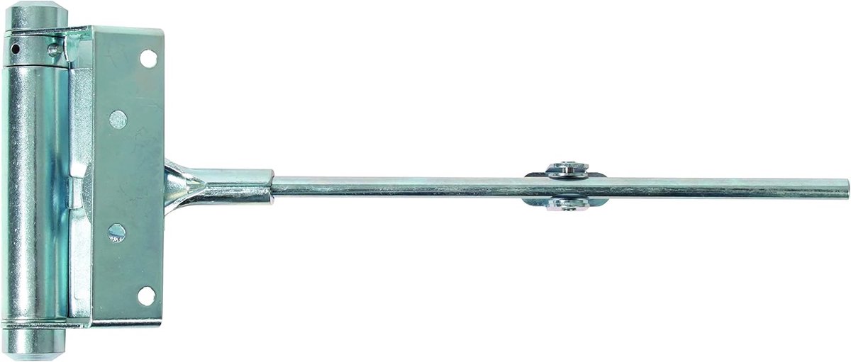SnelShoppen - Hoogwaardige Deur- en Poortsluiter Galvanized Staal 100x250mm - Zelfsluitend, 4 Gaten, Ideaal voor Tuin en Huis