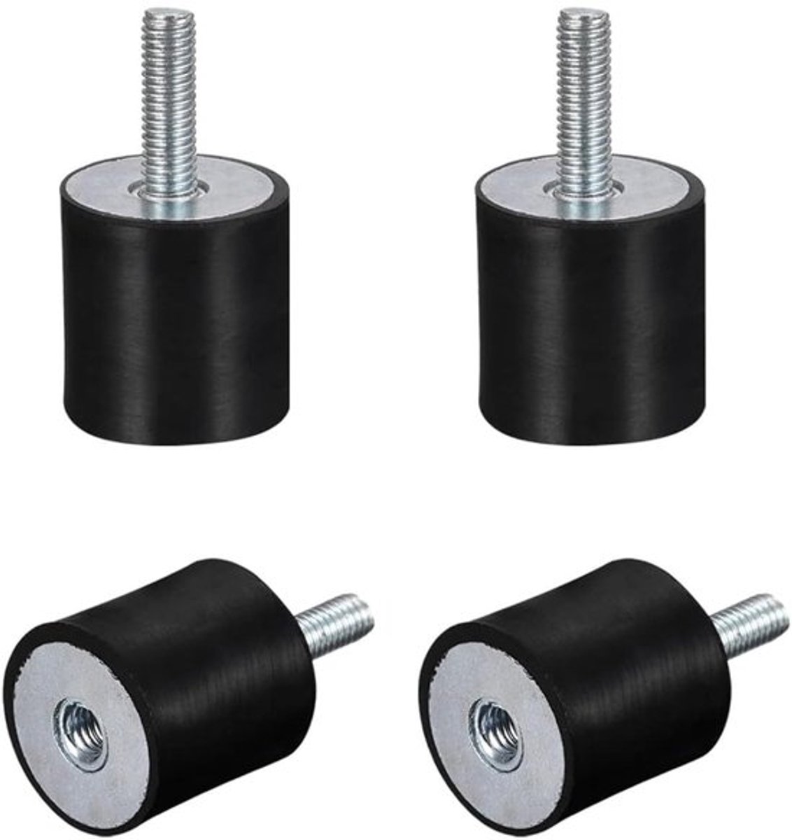 Motorlagers Set van 4 - M8 Silent Block - Rubber - Trillingsdempers - Antivibratie - Schokabsorberend - Duurzaam rubber - Trillingsdemper