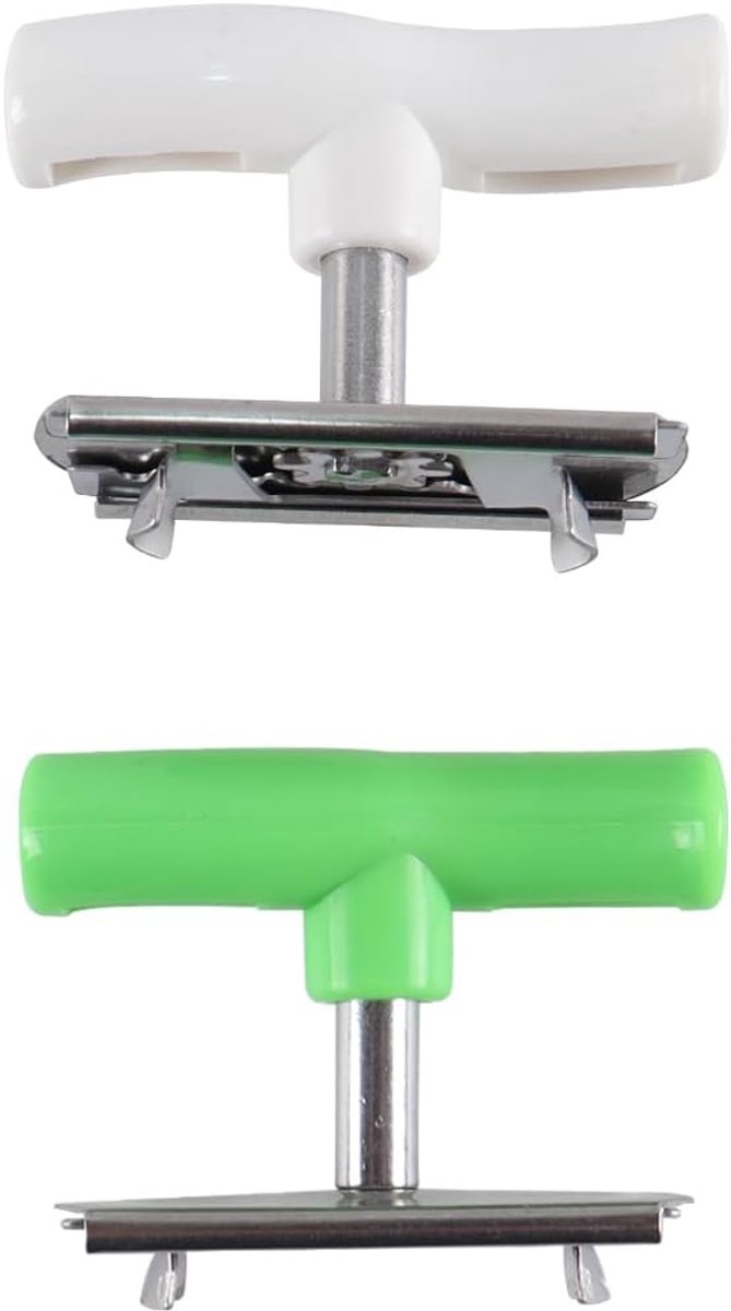 SnelShoppen - 2-Pack Handmatige Blikopener en Potopener Set - Universele Flesdekselverwijderaar voor 2.5-9.5cm Deksels - Ergonomisch Keukengereedschap
