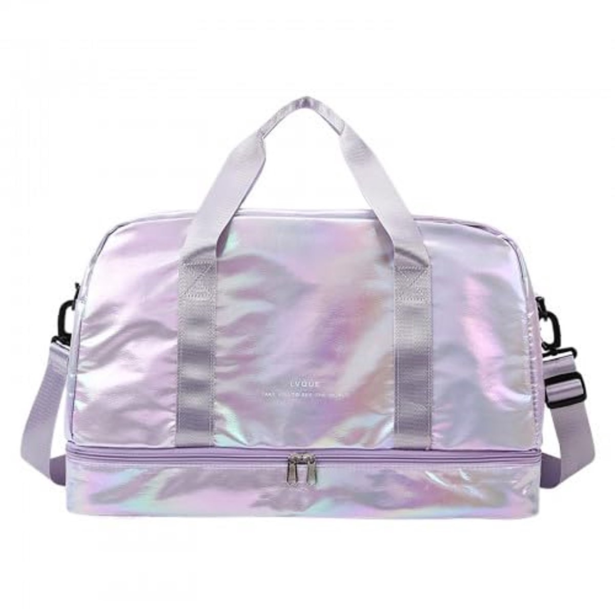 SnelShoppen - Sporttas voor dames, glitter reistas met schoenvak en nat vak, 40L waterdichte zwemtas, fitnesstas, weekendtas, lichte trainingstas in l