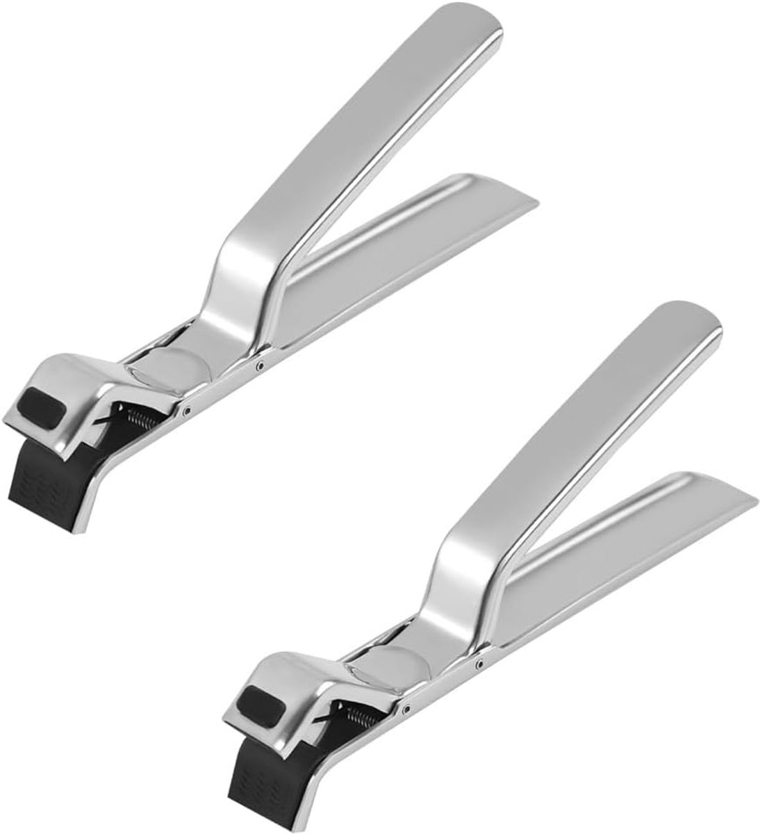 SnelShoppen - Multi-functionele Anti-scald Clamp voor Pannen, 1/2 Stuks RVS Anti-scald Clips met Anti-slip Silicone Pads voor Keuken, Hete Schalen, Bo
