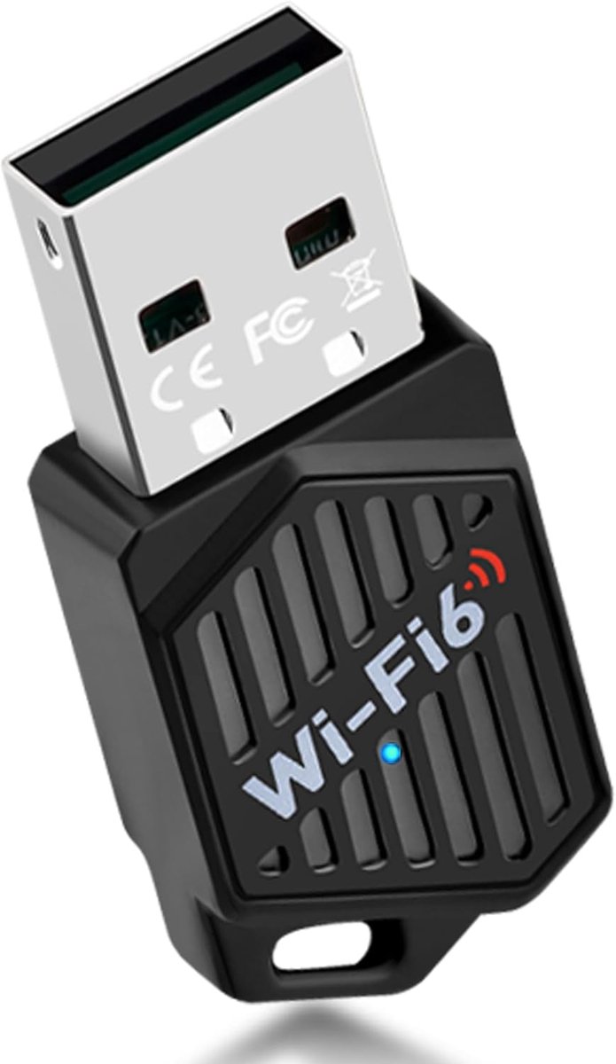 SnelShoppen - WLAN Bluetooth Adapter voor PC, Wi-Fi 6 AX900 Dual Band WLAN Stick, Mini Formaat, Bluetooth 5.4, WPA3 Beveiliging, MU-MIMO, Geschikt voo