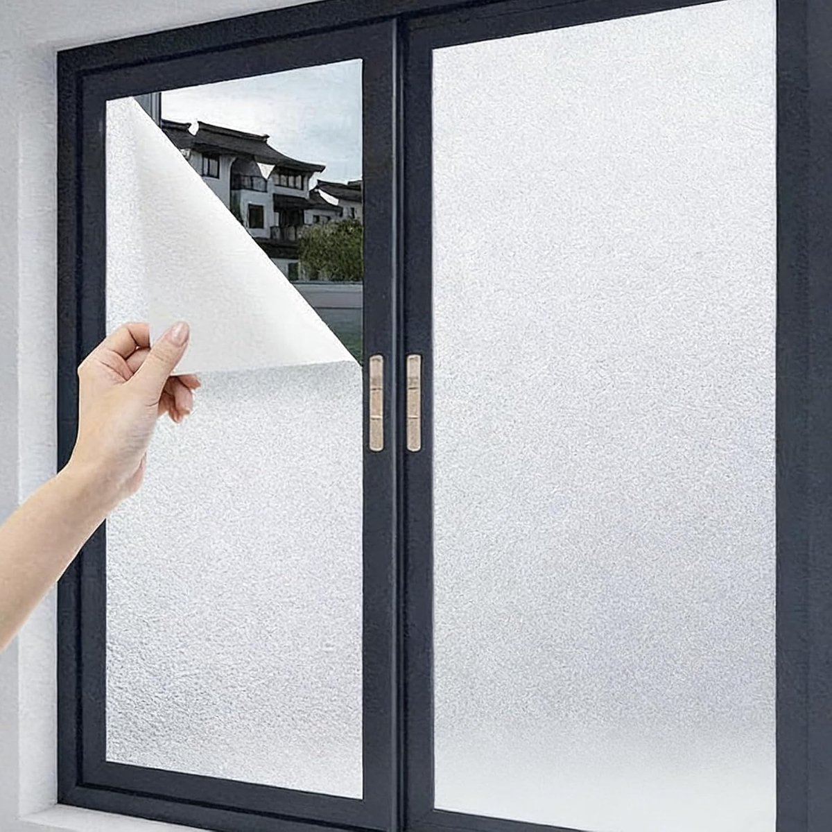 SnelShoppen - Raamfolie Privacyfolie - Ondoorzichtig Matte Glasfolie - Statisch Hechtend, UV-Bescherming - 30 x 200 cm voor Kantoor, Badkamer en Thuis