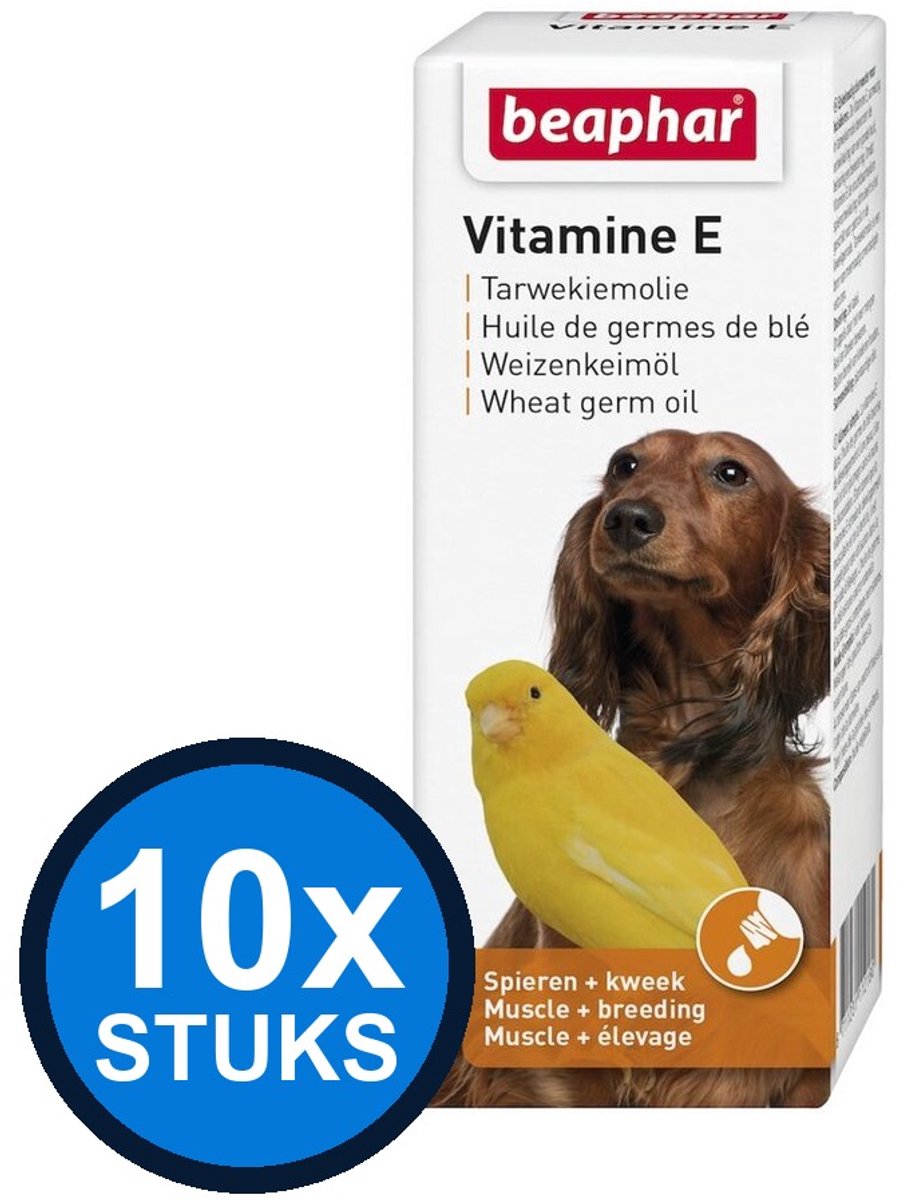 6x Beaphar - Vitamine-e tarwekiemolie 100ml