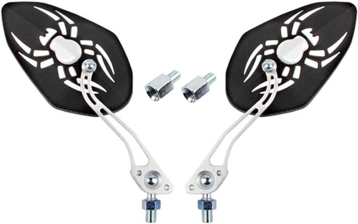 Motorfiets achteruitkijkspiegel zijspiegel voor aangepaste modellen, geschikt voor 10.0 MM en 8.0 MM schroefdraad, ideaal voor motoraccessoires en veiligheid