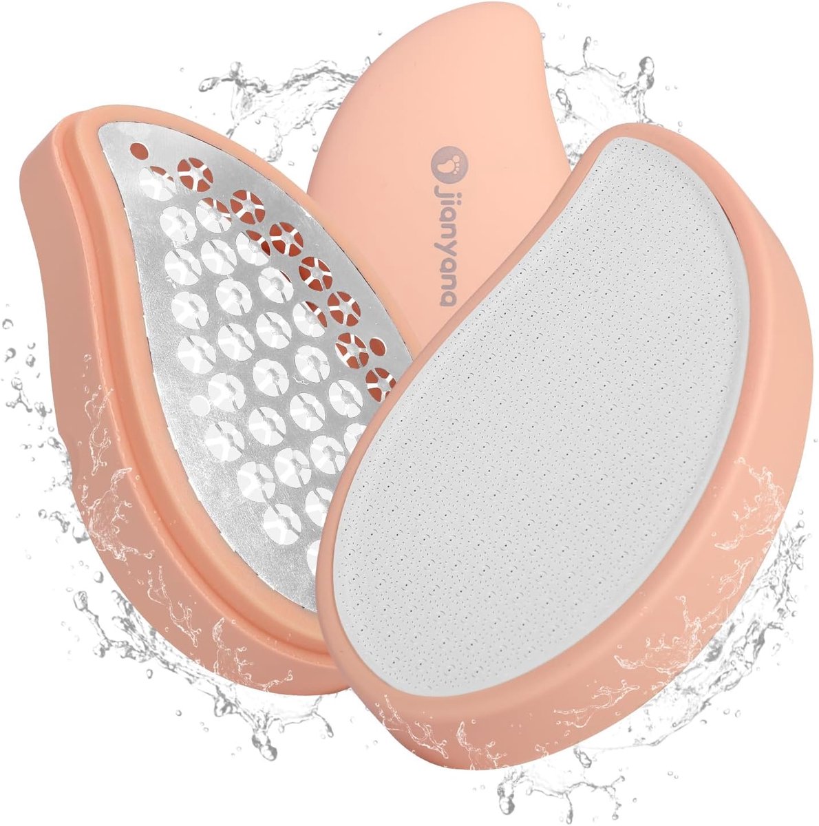SnelShoppen - 2-in-1 Callus Remover voor Voeten - Sterke Dode Huid Verwijderaar met Glas Callus Verwijderaar & RVS Voetvijl - Roze - Perfect voor Thui