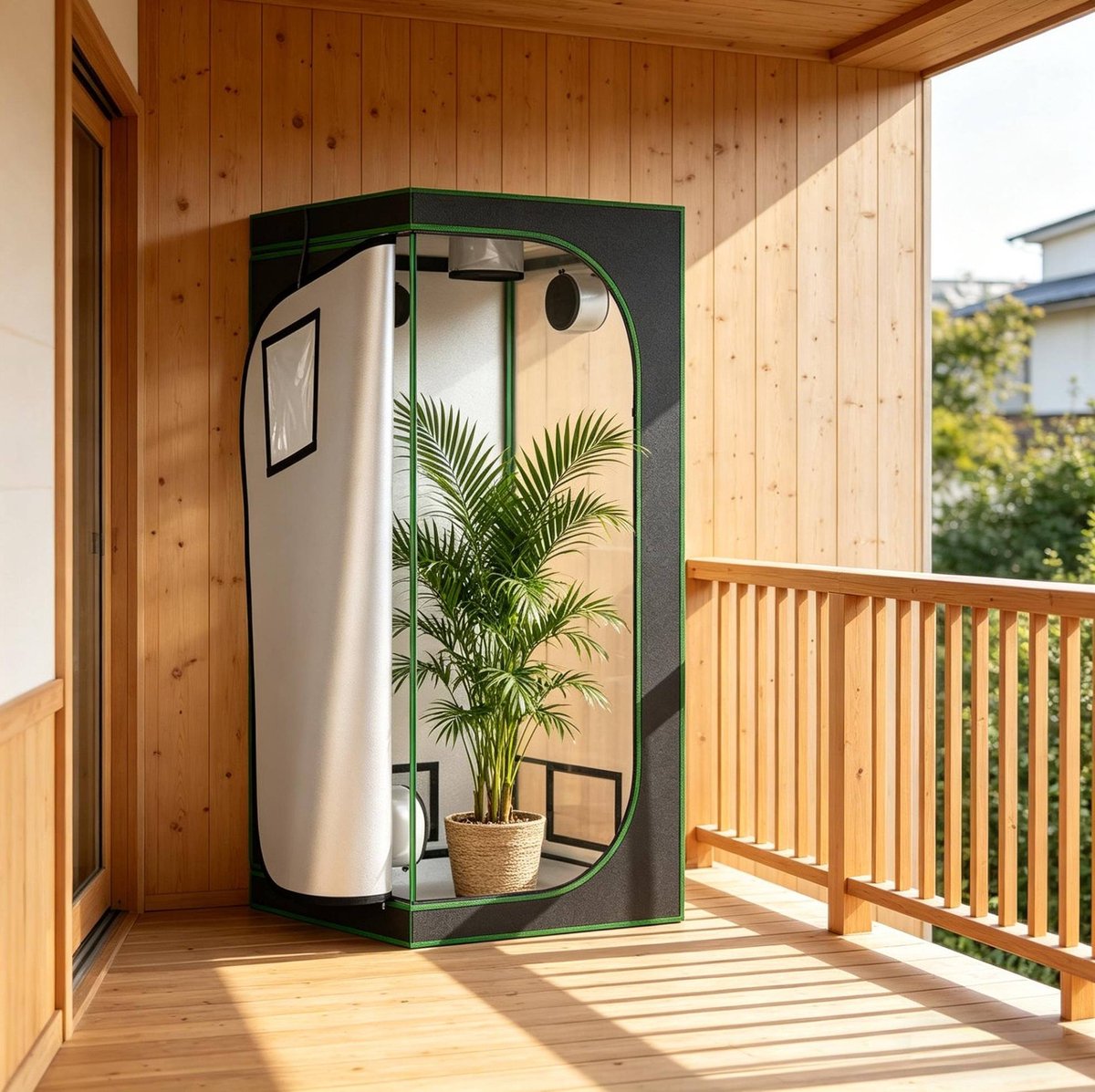 MIVRAY Kweektent – 80 x 80 x 180 cm – Lichtdicht en Duurzaam – Oxford Stof en Staal – Zwart Groen – Voor Binnenkweek met Ventilatie