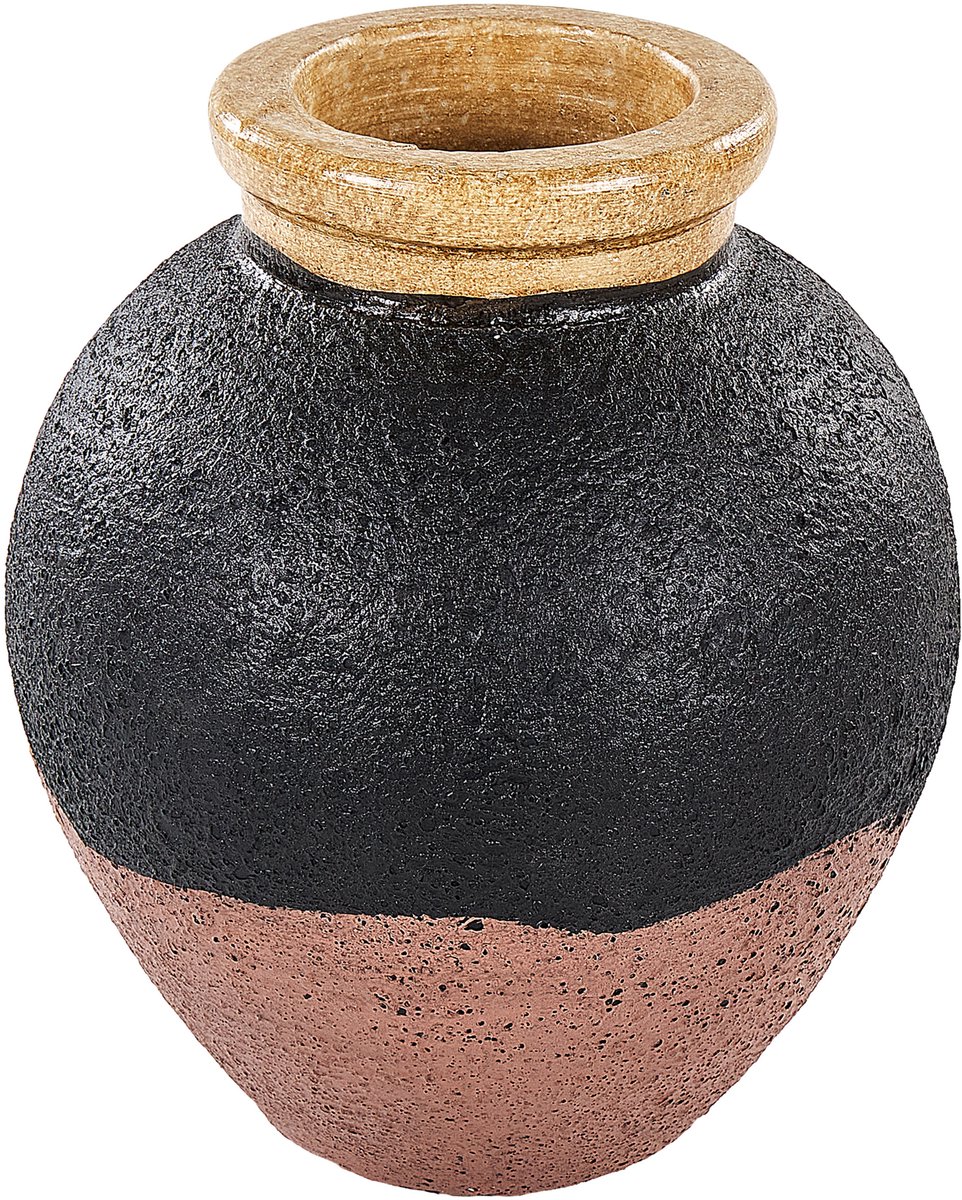 Beliani DAULIS - Decoratieve vaas - Zwart - Terracotta