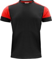 Printer Prime T-Shirt Heren Zwart/Rood - Maat 3XL