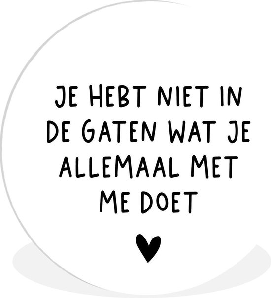 Wall Circle - Wall Circle Inside - Proverbes - Citations - Ce que tu me fais - ⌀ 150 cm - Décoration murale - Peintures ronds