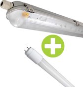 LED TL Armatuur 60cm pro serie (enkel) IP65 | incl. LED TL Buis 9W - 2800K - Warm wit (828)