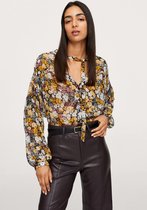 Mango Blouse Bedrukte Halfdoorzichtige Blouse 17015931 12 Dames Maat - XL