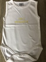 WDLS- Baby-Romper-oma's vriendinnetje-maat 86/92 -bedrukt rompertje