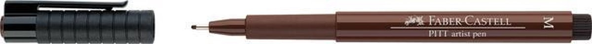 Faber-Castell fineliner - Pitt Artist Pen - M - donker sepia - FC-167375