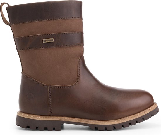 Travelin' Tallinn Heren Outdoorlaarzen - Waterdicht en Ademend - Wol gevoerde wandellaars - Donkerbruin Leer - Maat 45