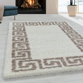 Ayyıldız HERA Rechtech Beige Shaggy Klassiek Vloerkleed - 200 X 290 CM - Polypropyleen - Jute