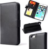 Luxe Flip Wallet hoesje voor iPhone 6 6S - Zwart