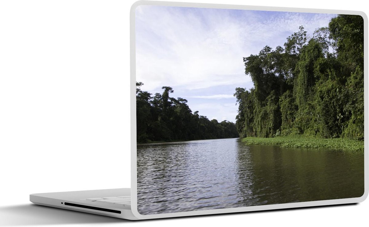Afbeelding van product SleevesAndCases  Laptop sticker - 12.3 inch - Een rivier met wolkenlucht in Nationaal park Tortuguero