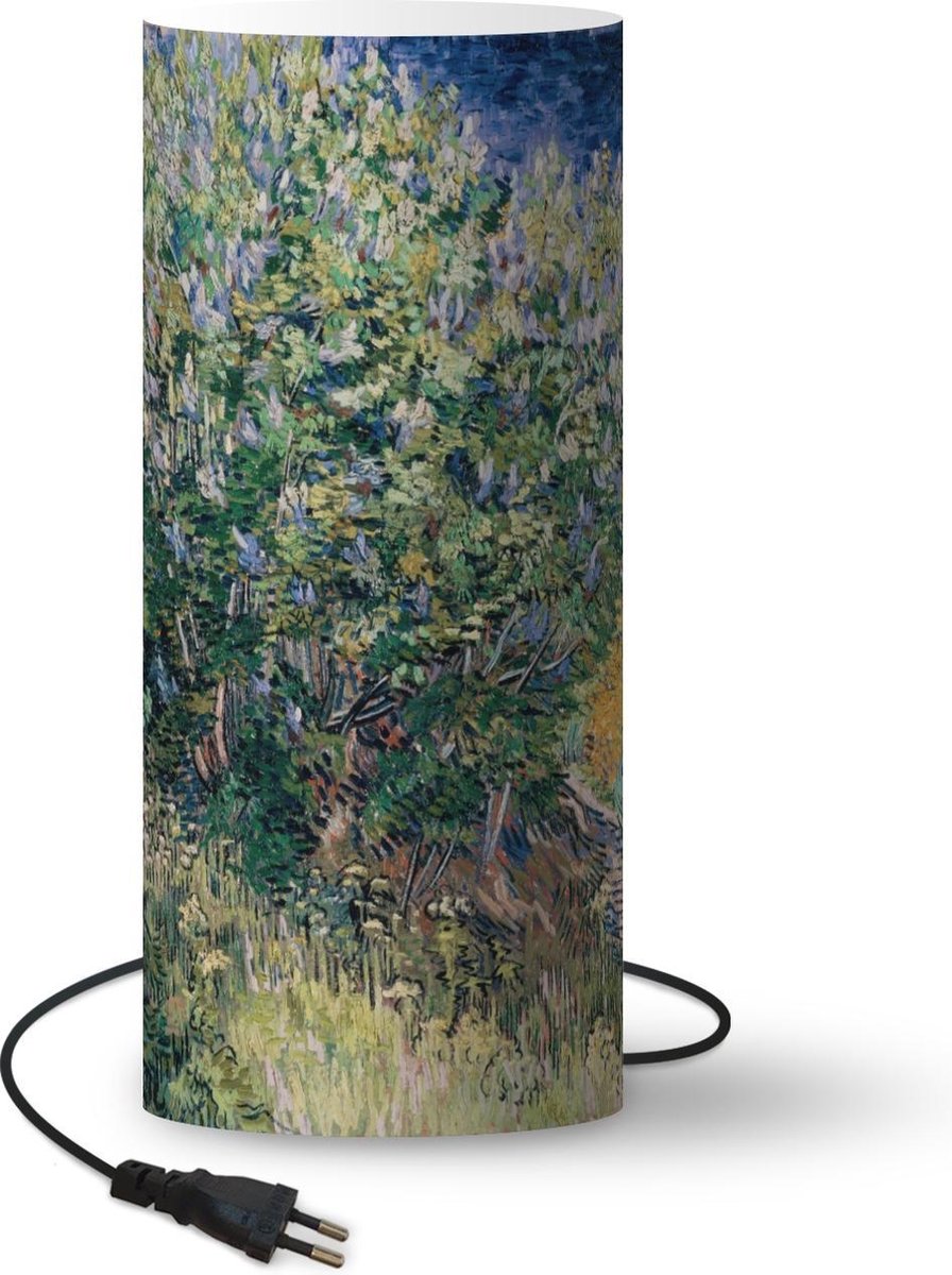 Lamp - Nachtlampje - Tafellamp slaapkamer - Seringenstruik - Vincent van Gogh - 54 cm hoog - Ø22.9 cm - Inclusief LED lamp