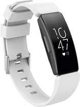 Bandje geschikt voor Fitbit Inspire - Maat L - Bandje - Horlogebandje - Siliconen - Wit