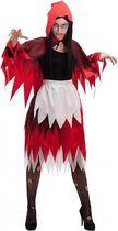 Carnival Toys Verkleedpak Horrorkapje Dames Polyester Rood