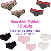 UnderWunder meisjes ondergoed – oefenbroekjes broekplassen – voordeelpakket (mix 10 st.) Maat 176