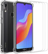 Anti-Shock transparant hoesje silicone met 2 Pack Tempered glas Screen Protector : Huawei Y6 2019 / Y6s 2020