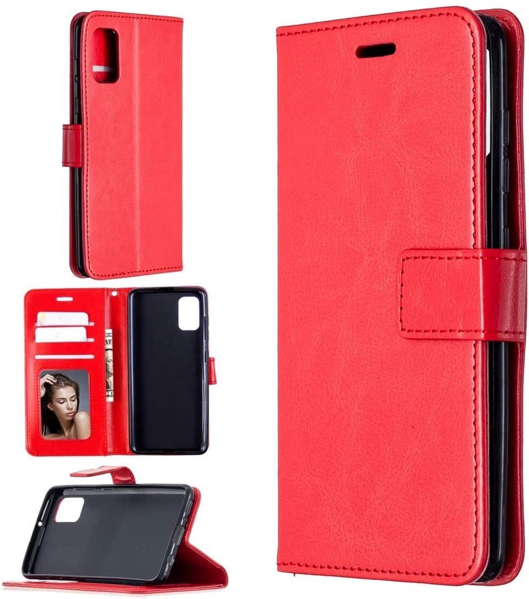 Portemonnee Book Case Hoesje Geschikt voor: OnePlus 9 - rood