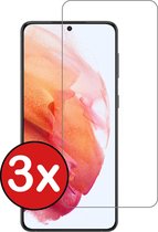 Samsung Galaxy S21 Screenprotector Glas Gehard Met Dichte Notch - Samsung Galaxy S21 Screen Protector Glas Tempered Glass - 3 PACK