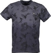 DEELUXE T-shirt met tropische print SKULLY Charcoal