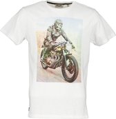 DEELUXE T-shirt met motorprintRINGO Natural
